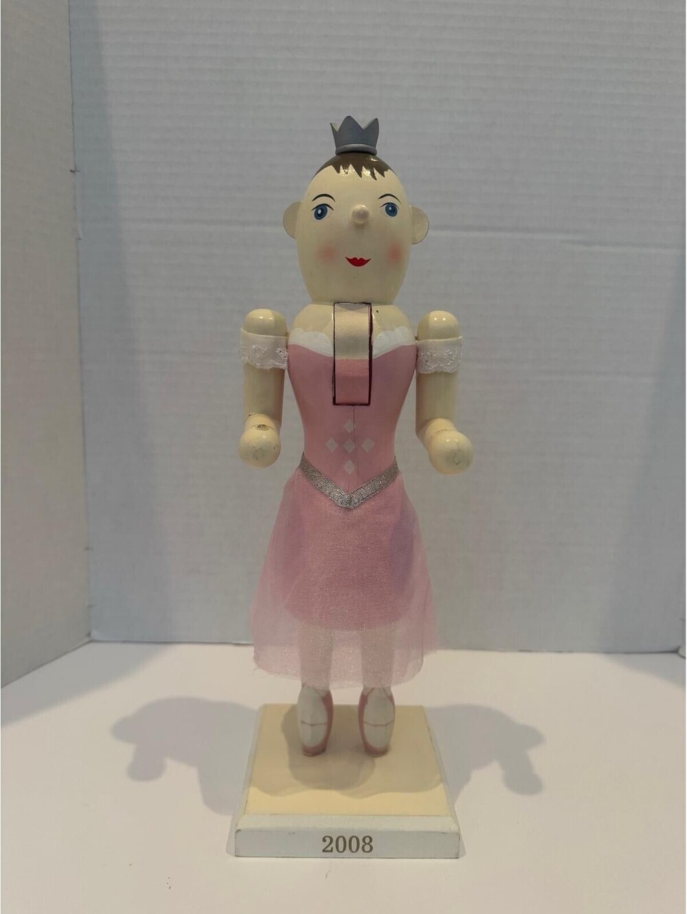 2008 Limited Edition Pink Wooden Ballerina Nutcracker